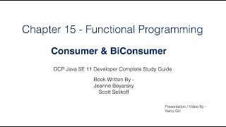 Functional Programming Part 2  Consumer amp BiConsumer  JavaCertification 11 Certification [upl. by Navada]