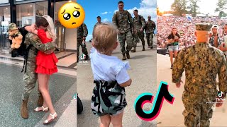 Military Coming Home Tiktok Compilation  Emotional Moments That Will Make You Cry 😭 [upl. by Lednik]