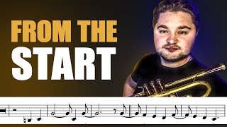 From The Start on Trumpet with Sheet Music   Play With Me [upl. by Kcod]