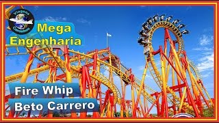 Montanha russa Fire Whip  Beto Carrero World [upl. by Mariellen]