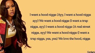 Lakeyah  WANT EM HOOD lyrics [upl. by Icat]