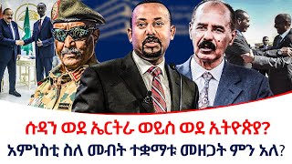 ሱዳን ወደ ኤርትራ ወይስ ወደ ኢትዮጵያ  አምነስቲ ስለ መብት ተቋማቱ መዘጋት ምን አለ ethiopiareporter [upl. by Nageet]