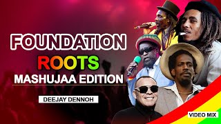 FOUNDATION ROOTS CALYPSO MASHUJAA REGGAE VIDEO MIX VOL 3  DJ DENNOH ft gregory isaacs bob marley [upl. by Hairehcaz]