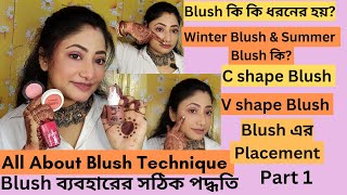 All About Blush TechniqueBlush ব্যবহারের সঠিক পদ্ধতিBlush এর সঠিক Placement Part 1 [upl. by Lissak]