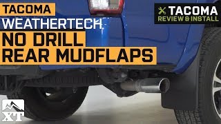 Tacoma Weathertech No Drill Rear Black MudFlaps 20162019 Review amp Install [upl. by Enilhtak]