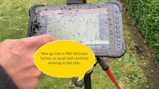 How To  GeoMax Zenius800 Tablet using in wet weather [upl. by Stefano488]