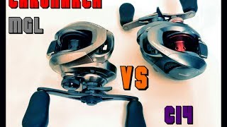 SHIMANO CHRONARCH MGL VS CHRONARCH CI4 part 1 hands on table top review [upl. by Ahtram12]