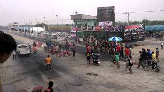 Rototiller vs Pickup drag race [upl. by Enaenaj]