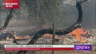 Fire prompts evacuation of US Border Patrol station in Falfurrias Texas [upl. by Phillie]