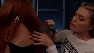 ASMR playing with your hair amp gossiping at the sleepover 🌙 hair play roleplay [upl. by Illyes]