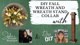 Easy Fall Wreath Tutorial  How to Make a Floral Wreath  Easy Fall  How to Make a Wreath Stand [upl. by Amalie]