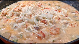 Creamy Seafood Chowder  MarysKitchenMtl [upl. by Esir]