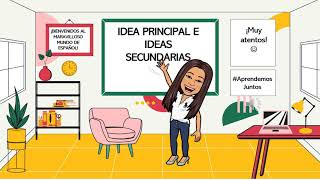 IDEA PRINCIPAL Y SECUNDARIAS PARA NIÑOS DE PRIMARIA [upl. by Nalaf]