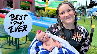 WATER PARK FUN IN FIJI WITH SILICONE BABY MIMI [upl. by Cohberg]