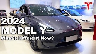 New 2024 Tesla Model Y Review With New Dashboard Upgraded Rear Seats And More [upl. by Ahsyla298]