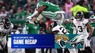 Eagles SURVIVE Jaguars comeback bid win 4th straight game  Game Recap [upl. by Henigman]