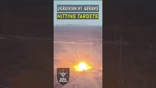 M1A1 Abrams Ukrainian Army Shooting at Targets tank army [upl. by Ocicnarf]