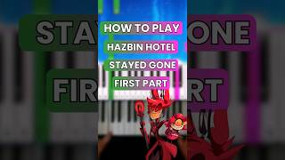 Hazbin Hotel  Stayed Gone  Piano Tutorial shorts [upl. by Annaiuq]