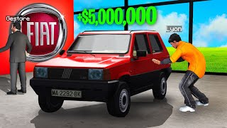 RUBO TUTTE LE FIAT PANDA DAL CONCESSIONARIO POVERO SU GTA5 [upl. by Ellynn]