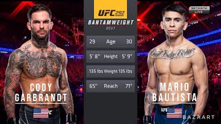 CODY GARBRANDT VS MARIO BAUTISTA FULL FIGHT UFC 292 [upl. by Hart998]