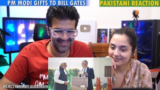 Pakistani Couple Reacts To Pm Modi Gifts For Bill Gates Showcases Indias Vibrant Culture [upl. by Aihtiekal537]