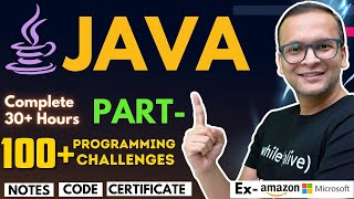 🚀🔥 JAVA Complete Course Part1 2024  100 Programming Challenges [upl. by Lenci]