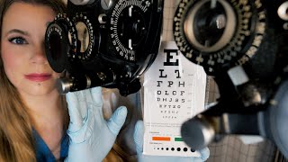 ASMR Hospital Eye Exam  Lens 1 or 2 Eye Measuring Light Exam [upl. by Opiak251]