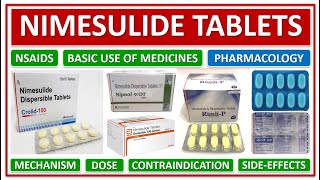 NIMESULIDE TABLETS BASIC USE PHARMACOLOGY MECHANISMS WORKING CONTRAINDICATIONS SIDEEFFECTS [upl. by Anecusa]