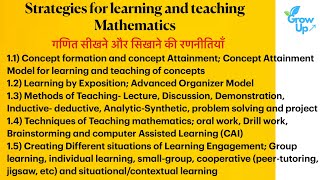 Strategies for learning and teaching Mathematics [upl. by Daukas984]