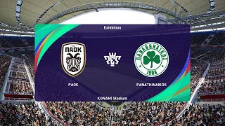 PAOK vs Panathinaikos 28012024 Greece Super League PES 2021 [upl. by Danyette594]