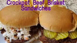 Crockpot Beef Brisket Sandwiches [upl. by Nadabb]