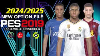 PES 2019  NEW OPTIONFILE 242025 SMOKEPATCH  61024  PC [upl. by Arrekahs]