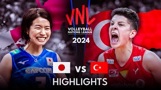 🇯🇵 JAPAN vs TURKIYE 🇹🇷  Highlights  Womens VNL 2024 [upl. by Oetomit321]