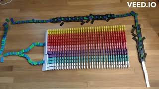 My biggest domino field yet Over 500 dominoes [upl. by Jacobo]