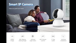 Mi 1080p Full HD WiFi Smart Security Camera 360° Viewing Area Intruder Alert  Night Vision [upl. by Anavlis]