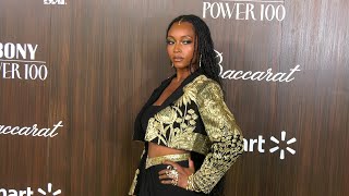 Yaya DaCosta quot2024 EBONY Power 100 Galaquot Green Carpet [upl. by Petrie314]