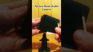 Arpha Camera Factory Reset [upl. by Aennil446]