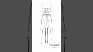 Procreate Clothing Design Sketch fashiondesigner procreate procreateart procreatebrushes [upl. by Enyawd]