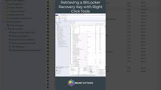 How to Retrieve a BitLocker Recovery Key with Right Click Tools shorts [upl. by Nedap]