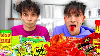 Eating the World’s SPICIEST vs SOUREST Food Challenge [upl. by Brent]