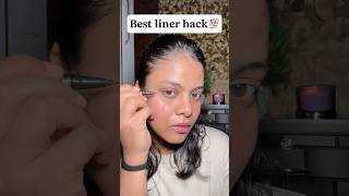 The Ultimate Eyeliner Fix💯👍hack makeup shorts diy beauty beautytips youtubeshorts [upl. by Kimball]