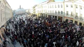 filming antiACTA protest in Tartu Estonia on 11th february 2012 [upl. by Ahsined]