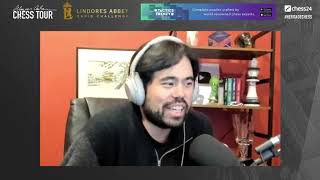 Hikaru Nakamura on knocking out Levon Aronian  Lindores Abbey Rapid Challenge QFs [upl. by Cowey]