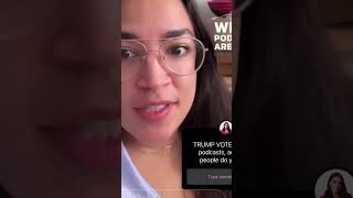 AOC  Asking about Trump leftieslosingit leftysays aocaskingabouttrump aocaskingabouttrumpand [upl. by Roarke]