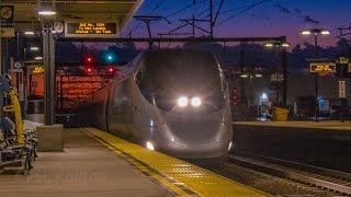 Amtrak amp SLE Trains  Old Saybrook CT 112522 [upl. by Anauj]