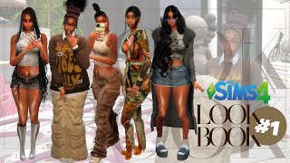 OUTFIT LOOKBOOK 1  CC LIST WITH LINKS  SIMS4 [upl. by Pliske]