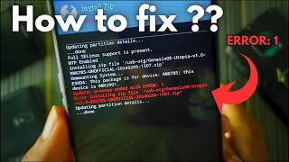 How to fix ERROR 1 in TWRP  error installing zip file  Updater Process ended with error 1 [upl. by Lundgren]