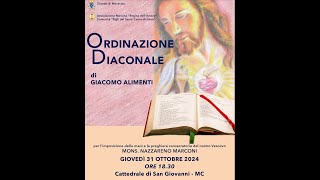 Ordinazione Diaconale di Giacomo Alimenti consacrato della Comunità dei Figli del S Cuore di Gesù [upl. by Zirkle]