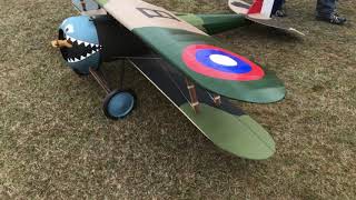 Maiden flight of my Balsa USA 13rd scale Nieuport 28 [upl. by Kcirddot77]