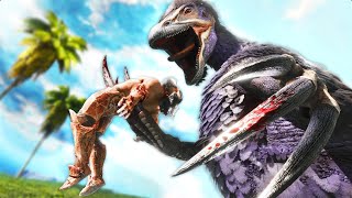 Taming an Absolute BEAST of a Therizinosaur  ARK MEGA Modded Survival [upl. by Dorahs]